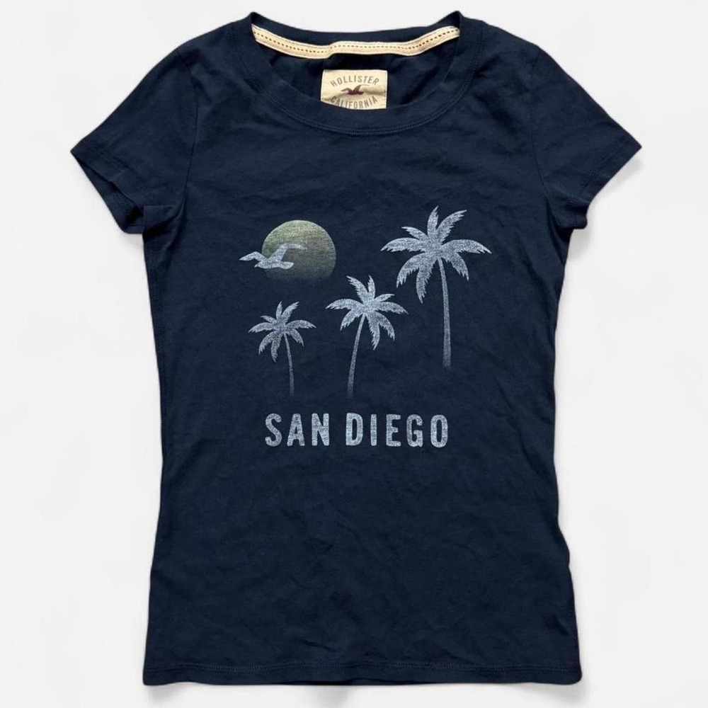 Vtg Y2K Hollister San Diego California Baby Tee XS